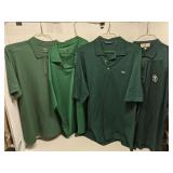Lot of 4 green polo shirts. Michigan State L & XL