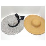 Lot of 2 wide brim sun hats