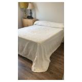 King Floral Cotton Needle Tuft Fringe Bedspreed