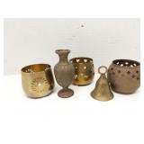 Lot of 5 vintage brass items