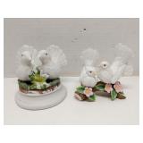 2 Porcelain Turtledoves