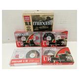 Lot of 5 blank Maxell cassette tapes