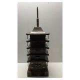 Vtg Japanese Wooden Pagoda Design Multi Drawer