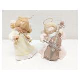 Angels Girls Set Of 2 Figurines Porcelain