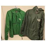 Lot of 2 Michigan State Spartans wind breakers