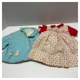 Lot of 2 Vtg Childrens Clothing Dress Handmade -