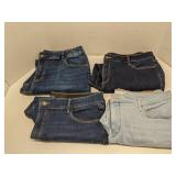 Lot of 4 women's jeans & capri pants, size 20W