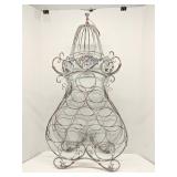 Metal wine rack, bird cage style