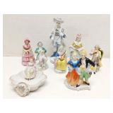 Group of victorian figurines, some occupied Japan