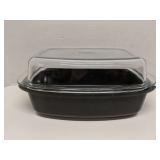 Pampered Chef aluminum roaster w/ glass lid