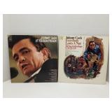 Lot of 2 Johnny Cash vinyl records