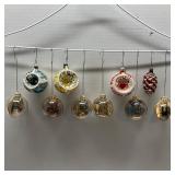Lot of 10 Vintage Various Christmas Ornaments