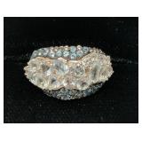 TJC 925 Cluster Multiple Stone Ring size 4.75