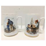 Pair of Norman Rockwell mugs