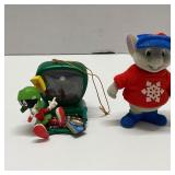 2 Vtg Disney Christmas Ornaments