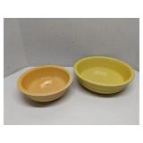 Lot of 2 Fiesta Ware yellow serving bowls