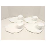 Colony Harvest Milk Glass 8 piece snack set