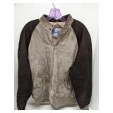 Trader Bay wool & leather jacket size large