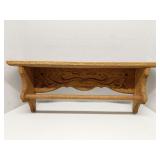 Solid Oak decorative wall shelf