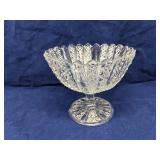Pressed glass pedestaled bowl candy dish