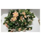 Group of Artificial Peach Geranium Flower Hanging