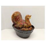 Ceramic Hen on Nest covered dish