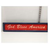 God Bless America wood sign