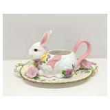 Rabbit gravy boat & Avon serving platter