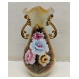 Vase Hand-Painted Floral Enesco E2350 Japan