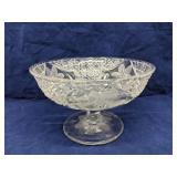Cut crystal pedestal bowl