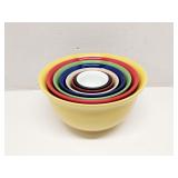 Set of 8 multi-color nesting bowl set, unbranded