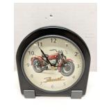 Fossil Motorcycle Wooden Desk Clock