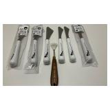 Lot of 6 Bob Ross Painting Knife & 1 New Age Knife