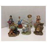 Group of mostly porcelain figurines