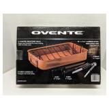 Ovente non-stick roasting pan w/carving set, new