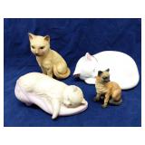 Lot of 4 cute cat figurines