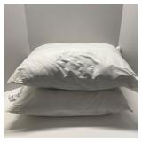 2 Pottery Barn White Bed Pillows