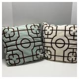 2 Throw Pillows Geometric Pattern Dwell Studio