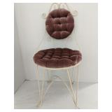 Wrought iron vintage vanity chair