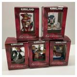 Lot 5 Vtg Kirkland Signature Christmas Ornaments