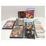 Video games, cases and manuals