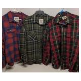 Lot of 3 flannel shirts, size XL