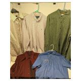 Lot of 5 men's button up shirts, size XL