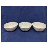 Lot of 3 apple shaped cereal bowls