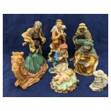 Partial Nativity set, ceramic