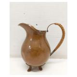 Enamelled brass pitcher 6'