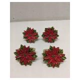 Set of 4 flower napkin rings