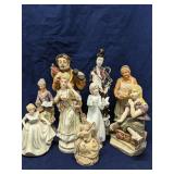 Group of vintage porcelain figurines