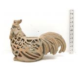 Resin rooster candle holder