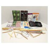 Group of kniting & crochet supplies
